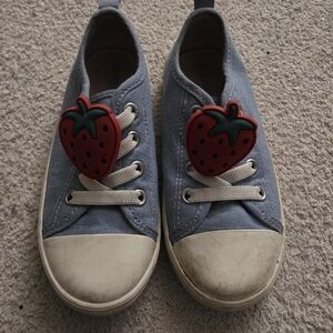 Kids Blue Strawberry Sneakers